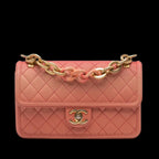 Pink Leather Chanel Flap Bag
