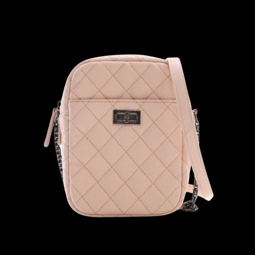 Pink Leather Chanel Crossbody Bag