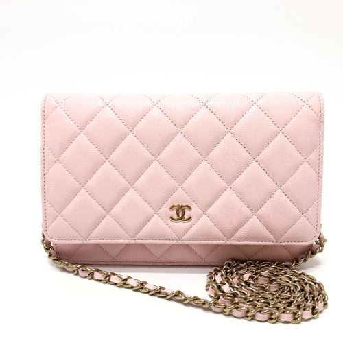 Pink Leather Chanel Shoulder Bag