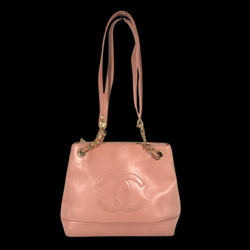 Pink Leather Chanel Shoulder Bag