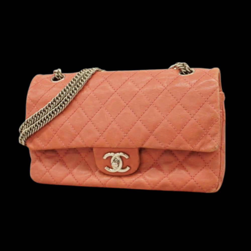 Pink Leather Chanel Flap Bag