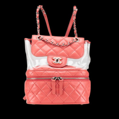 Pink Leather Chanel Backpack