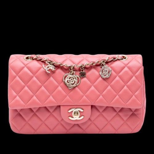 Pink Leather Chanel Flap Bag