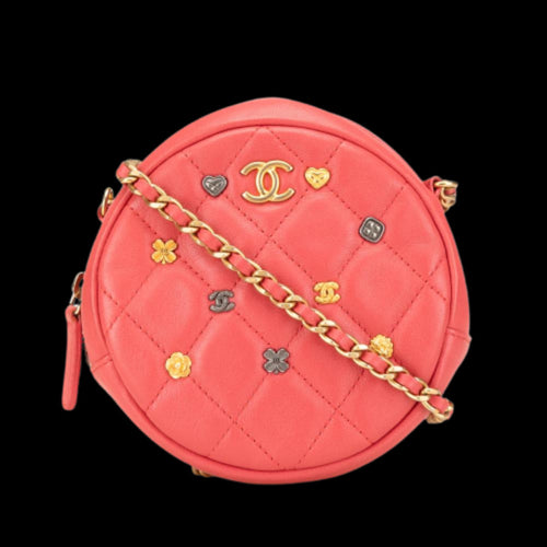 Pink Leather Chanel Crossbody Bag
