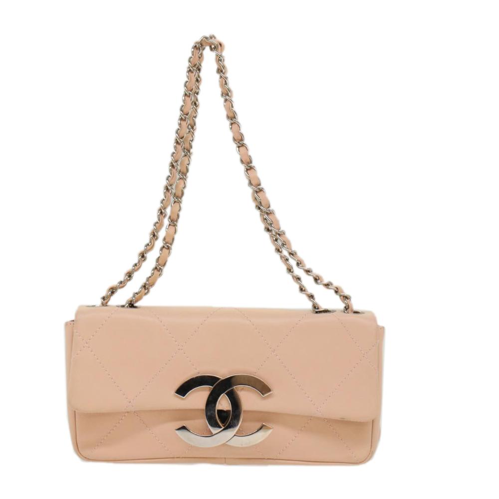 Pink Leather Chanel Shoulder Bag