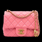 Pink Leather Chanel Flap Bag