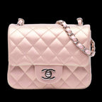 Pink Leather Chanel Flap Bag