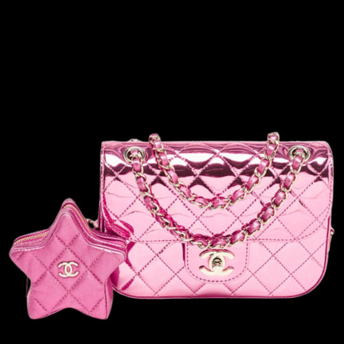 Pink Leather Chanel Flap Bag