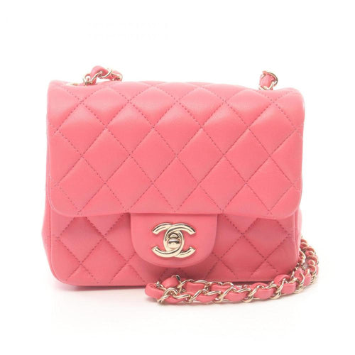 Pink Leather Chanel Shoulder Bag