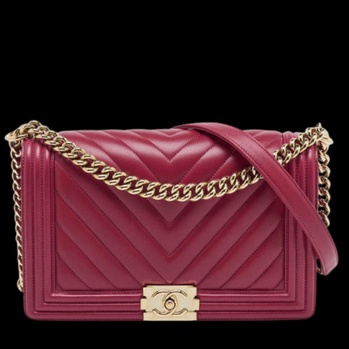 Pink Leather Chanel Flap Bag
