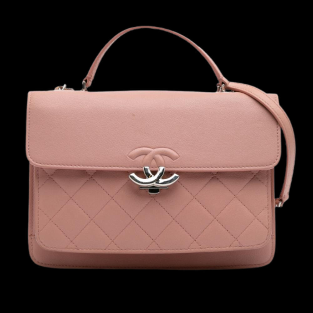 Pink Leather Chanel Flap Bag
