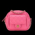 Pink Leather Chanel Crossbody Bag