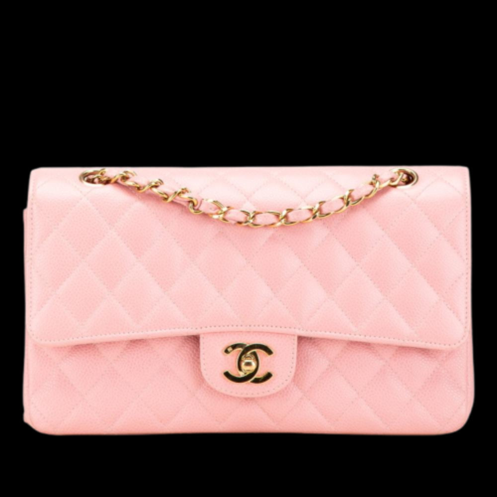 Pink Leather Chanel Flap Bag