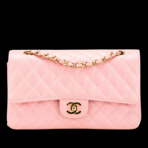 Pink Leather Chanel Flap Bag