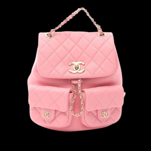 Pink Leather Chanel Backpack