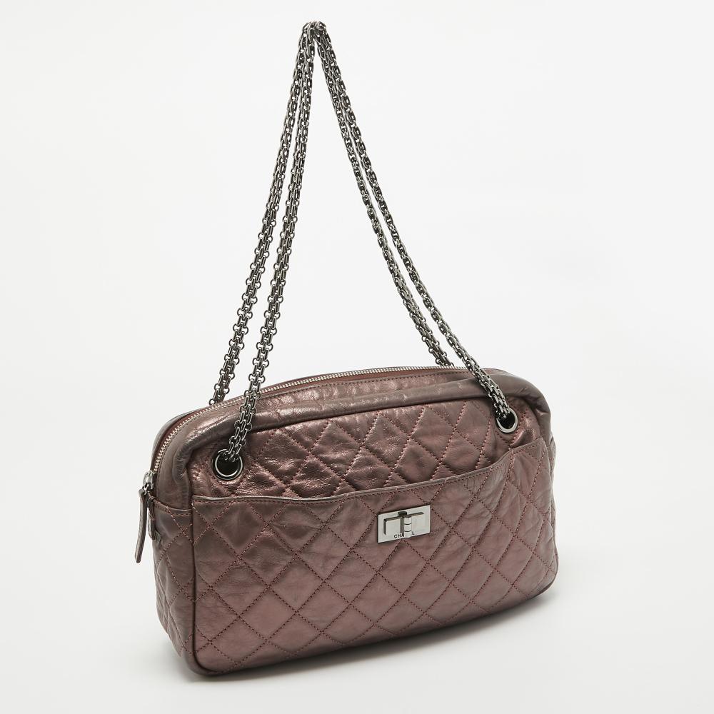 Pink Leather Chanel Shoulder Bag