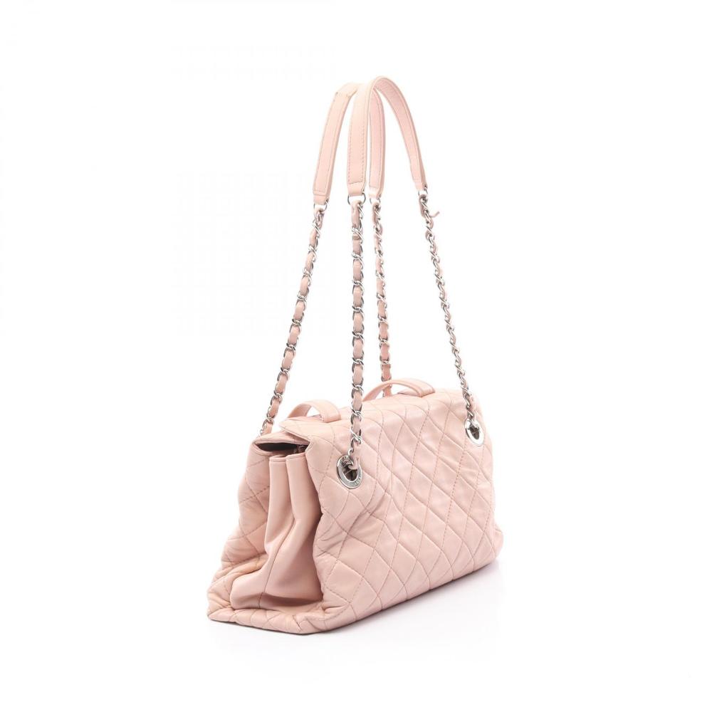 Pink Leather Chanel Shoulder Bag