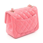 Pink Leather Chanel Shoulder Bag