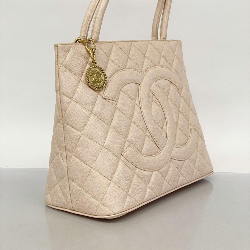 Pink Leather Chanel Tote