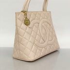 Pink Leather Chanel Tote