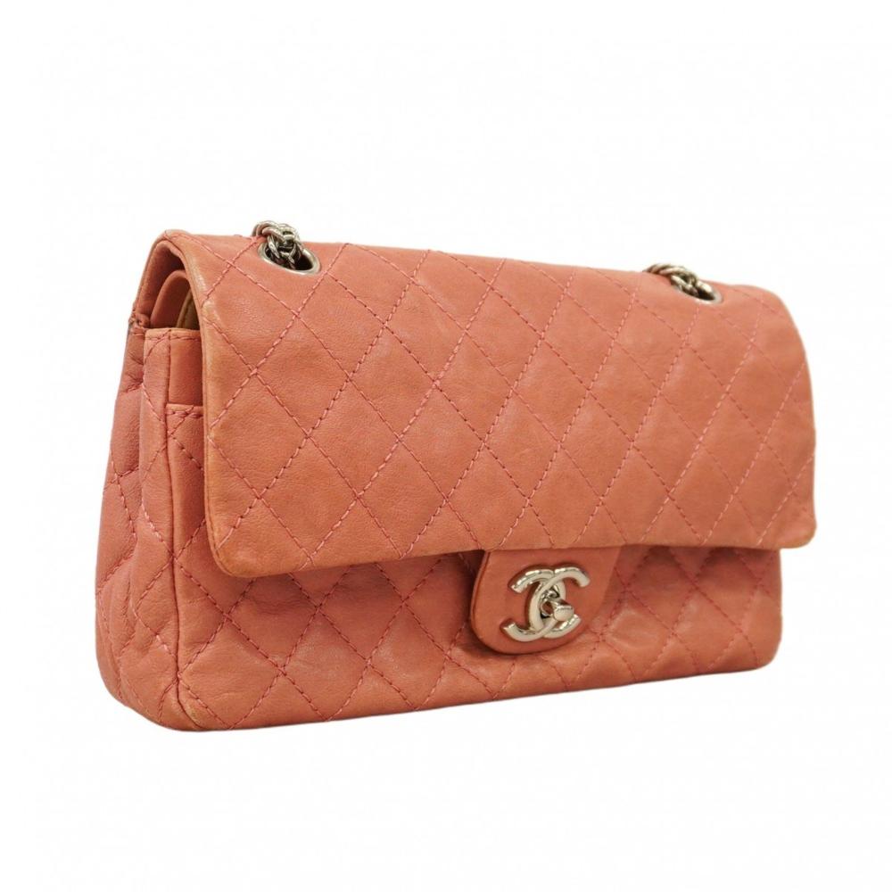 Pink Leather Chanel Flap Bag
