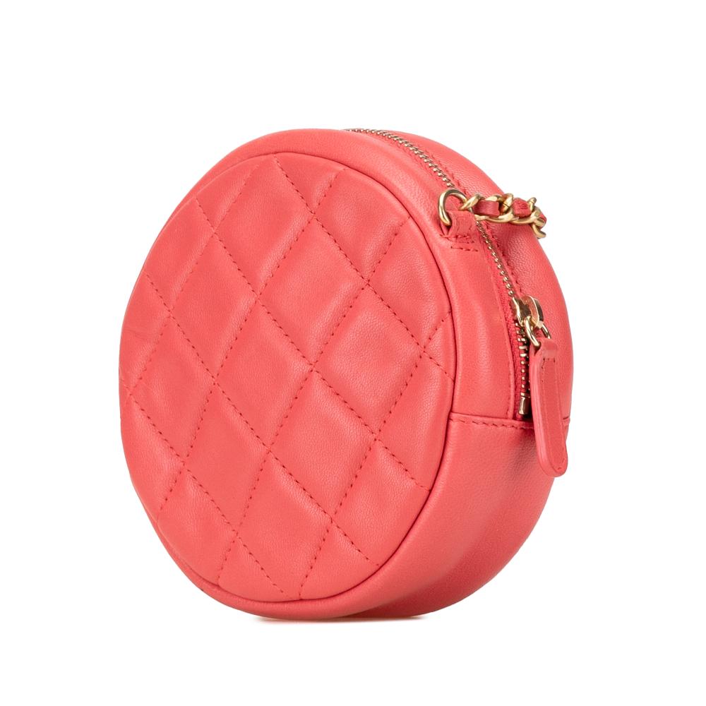 Pink Leather Chanel Crossbody Bag