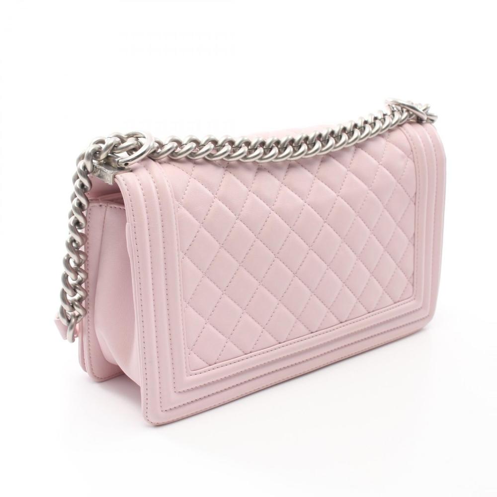 Pink Leather Chanel Shoulder Bag