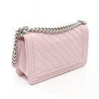 Pink Leather Chanel Shoulder Bag