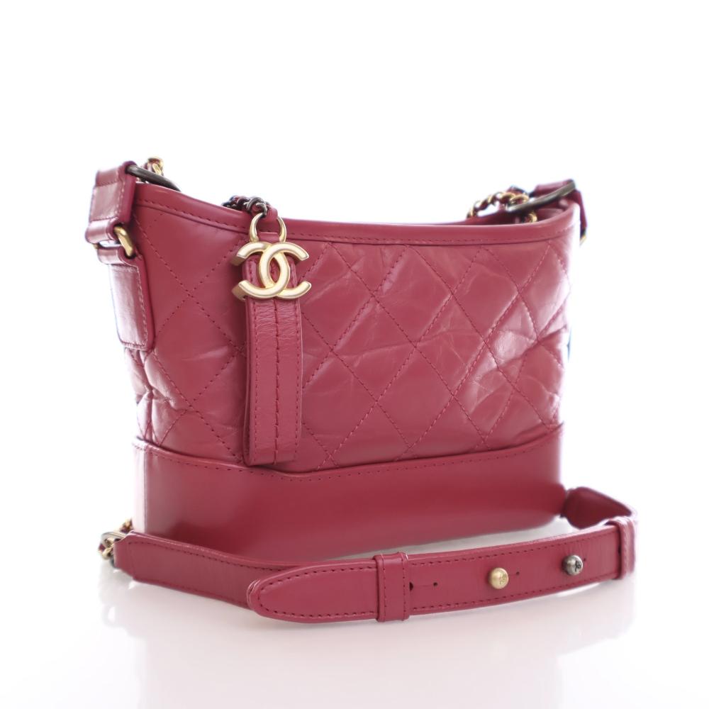Pink Leather Chanel Shoulder Bag