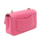Pink Leather Chanel Shoulder Bag