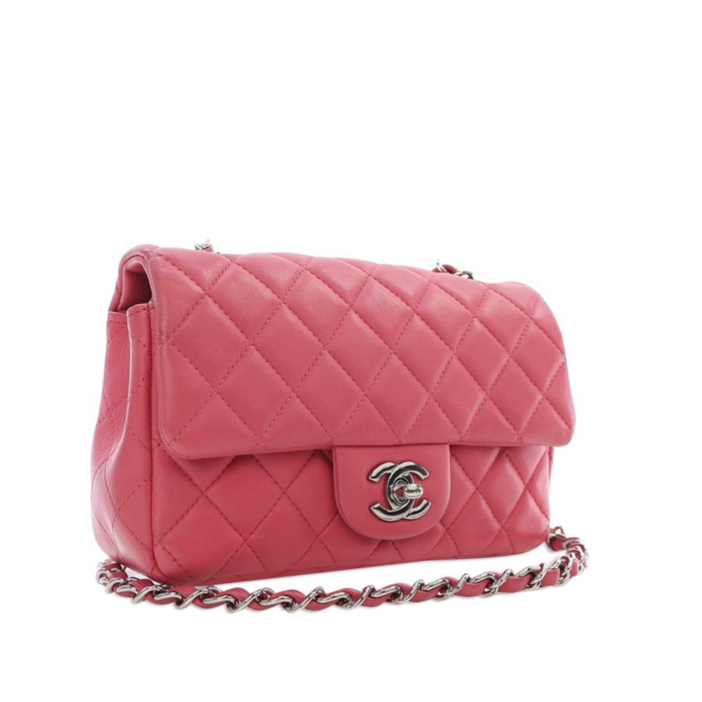 Pink Leather Chanel Flap Bag