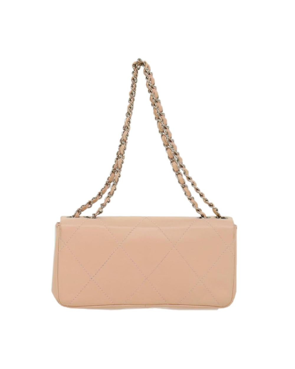 Pink Leather Chanel Shoulder Bag