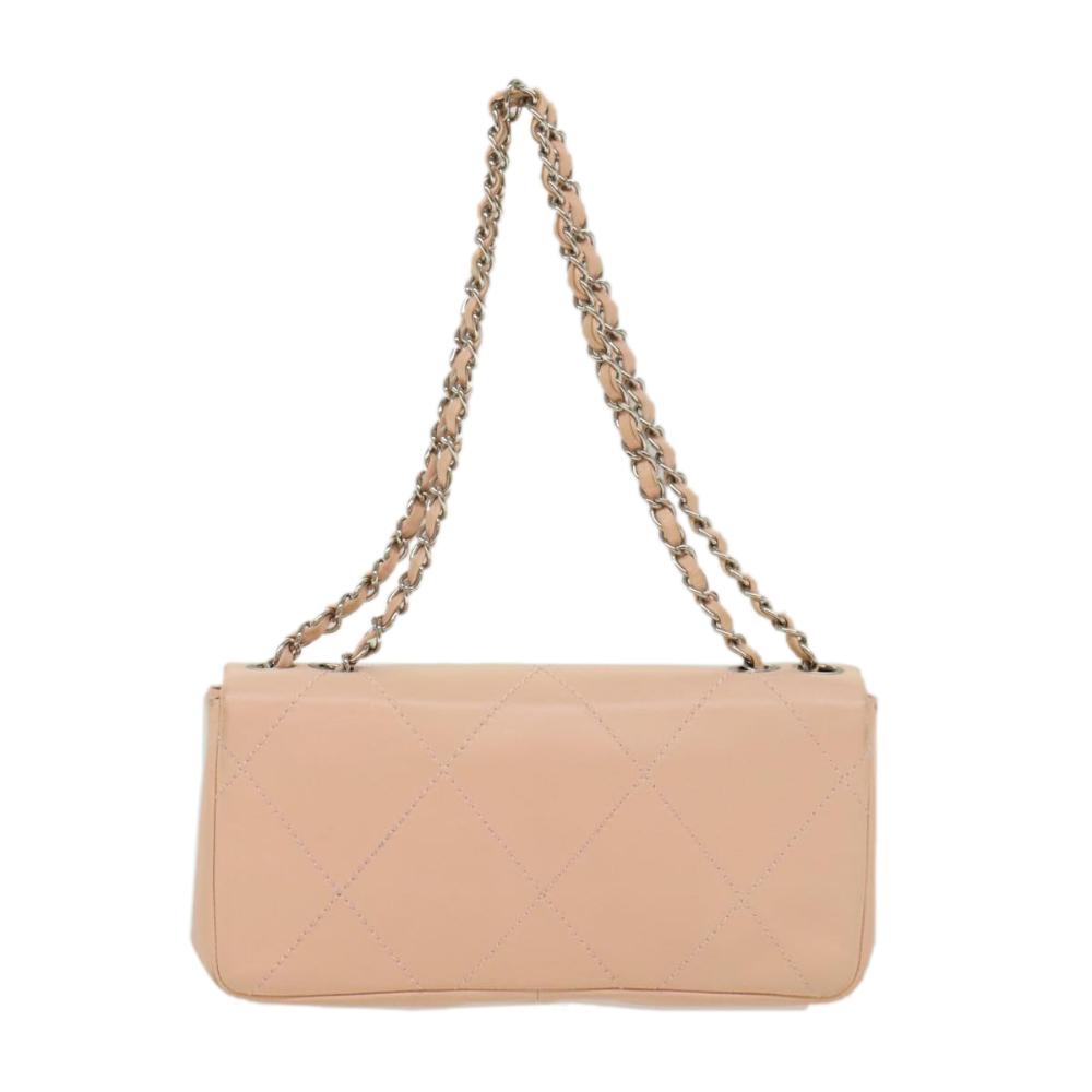 Pink Leather Chanel Shoulder Bag