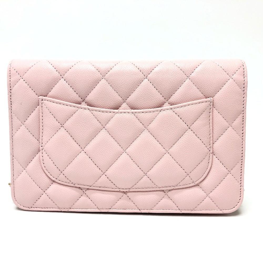Pink Leather Chanel Shoulder Bag