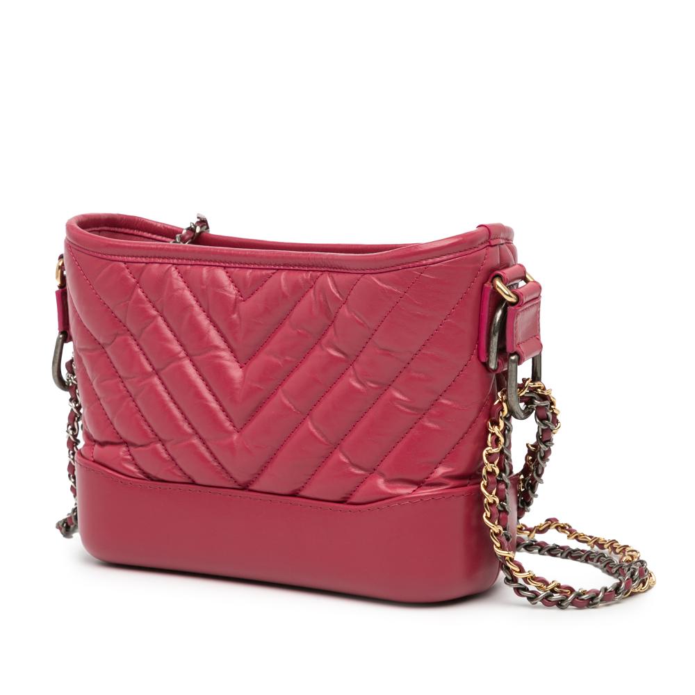 Pink Leather Chanel Crossbody Bag