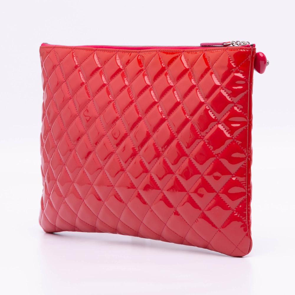 Pink Leather Chanel Clutch