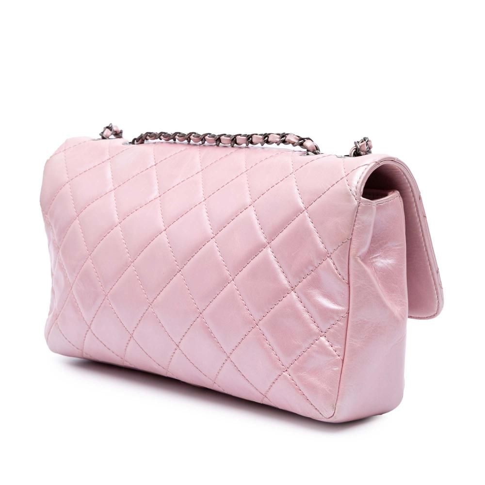 Pink Leather Chanel Flap Bag
