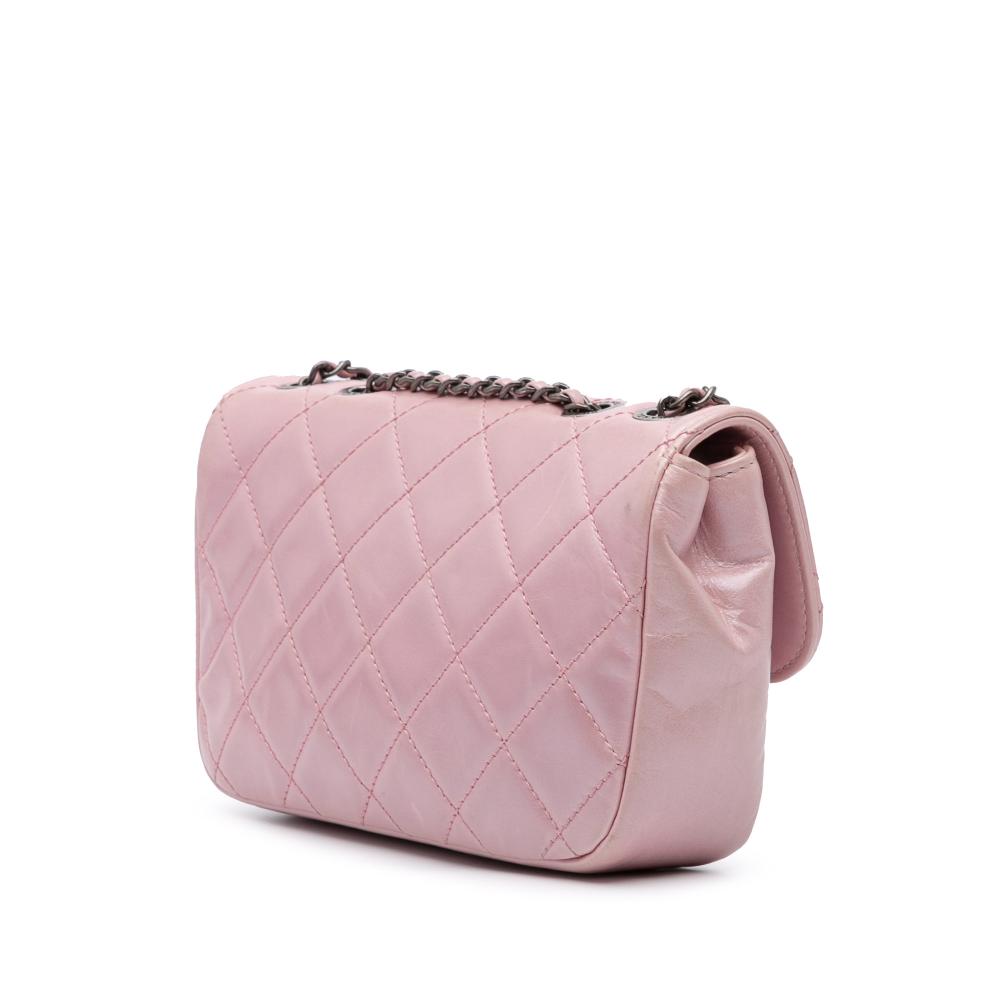 Pink Leather Chanel Flap Bag