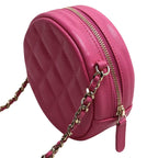 Pink Leather Chanel Crossbody Bag