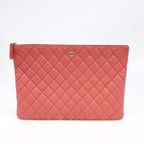 Pink Leather Chanel Clutch