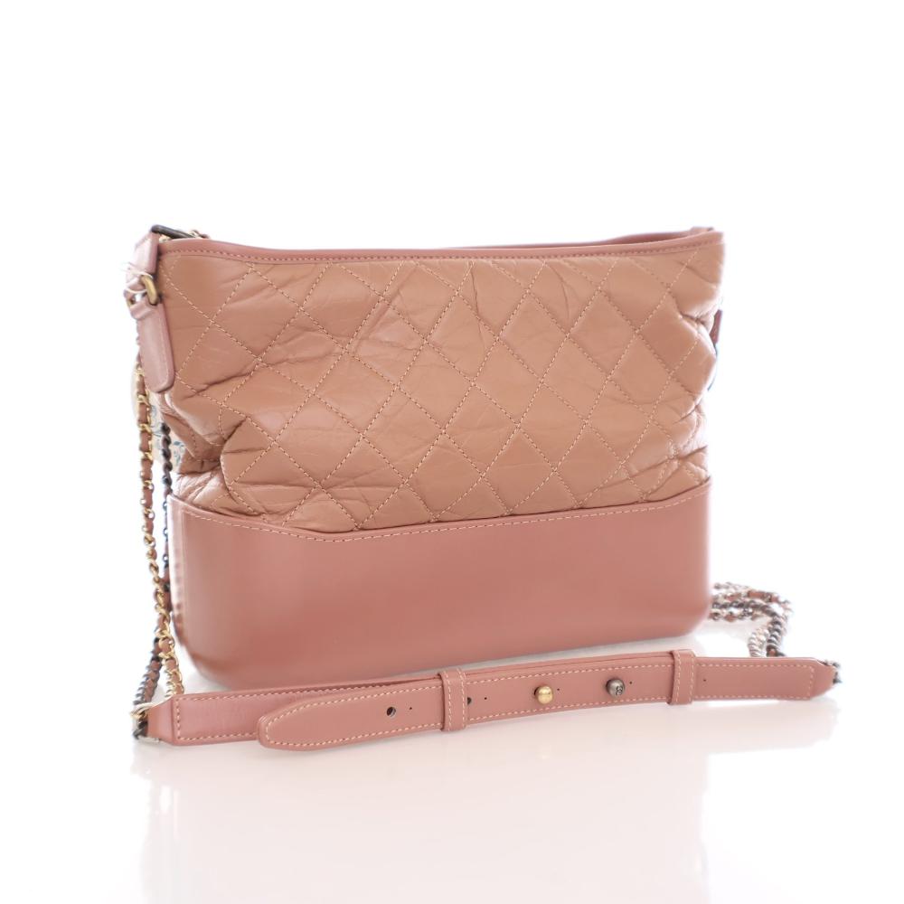 Pink Leather Chanel Crossbody Bag
