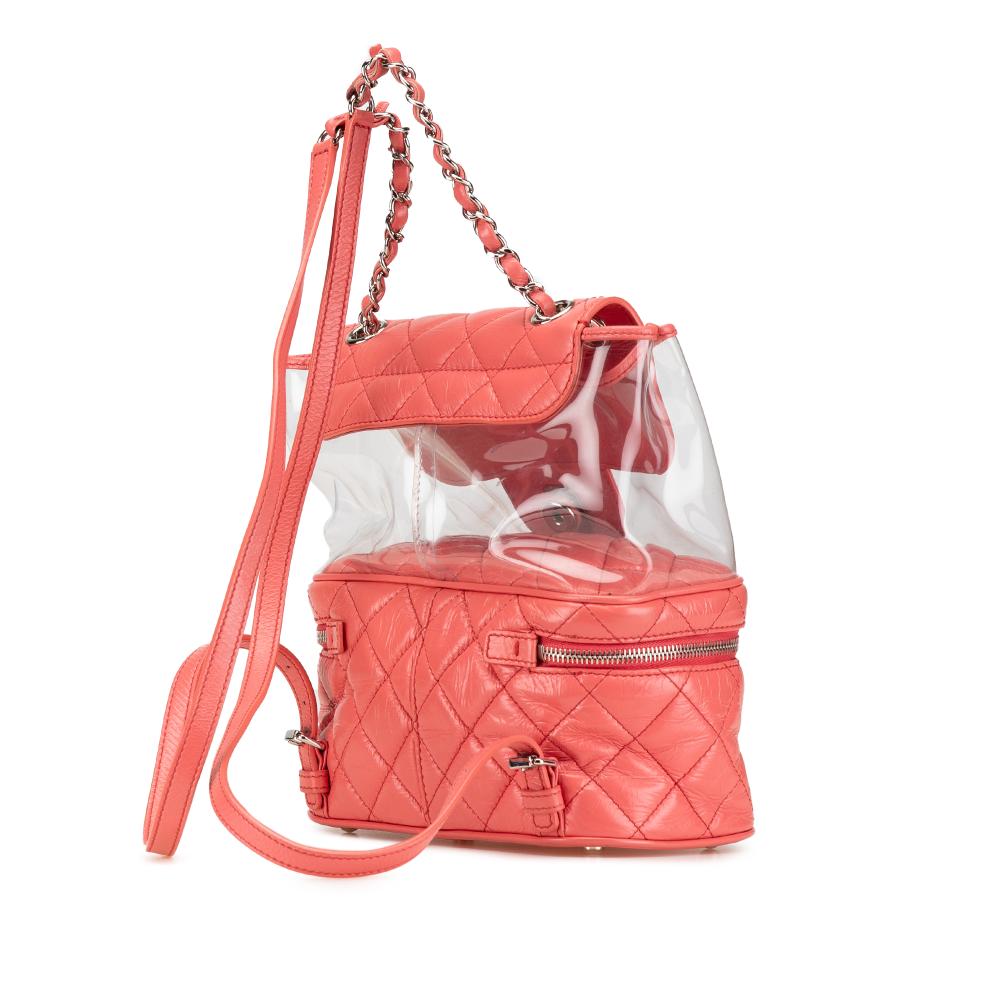 Pink Leather Chanel Backpack