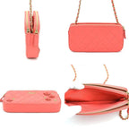 Pink Leather Chanel Crossbody Bag