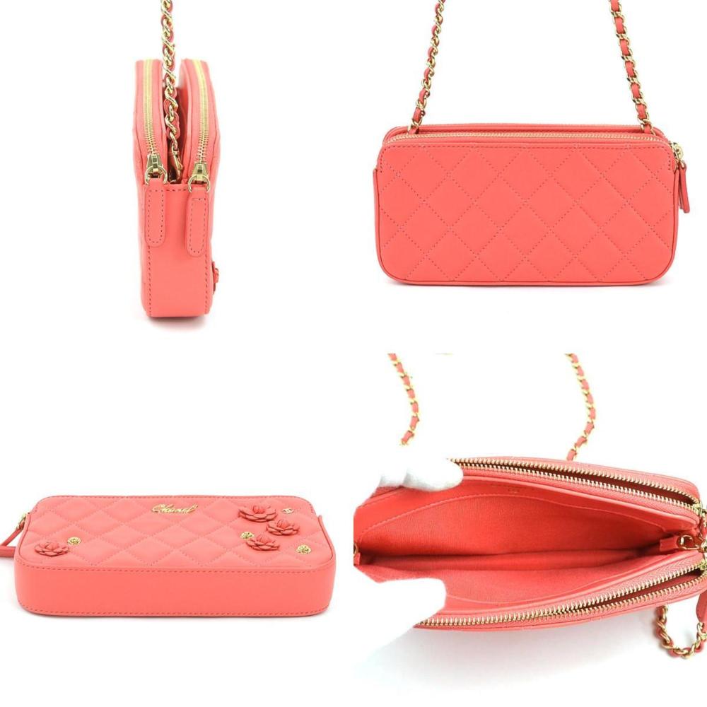 Pink Leather Chanel Crossbody Bag