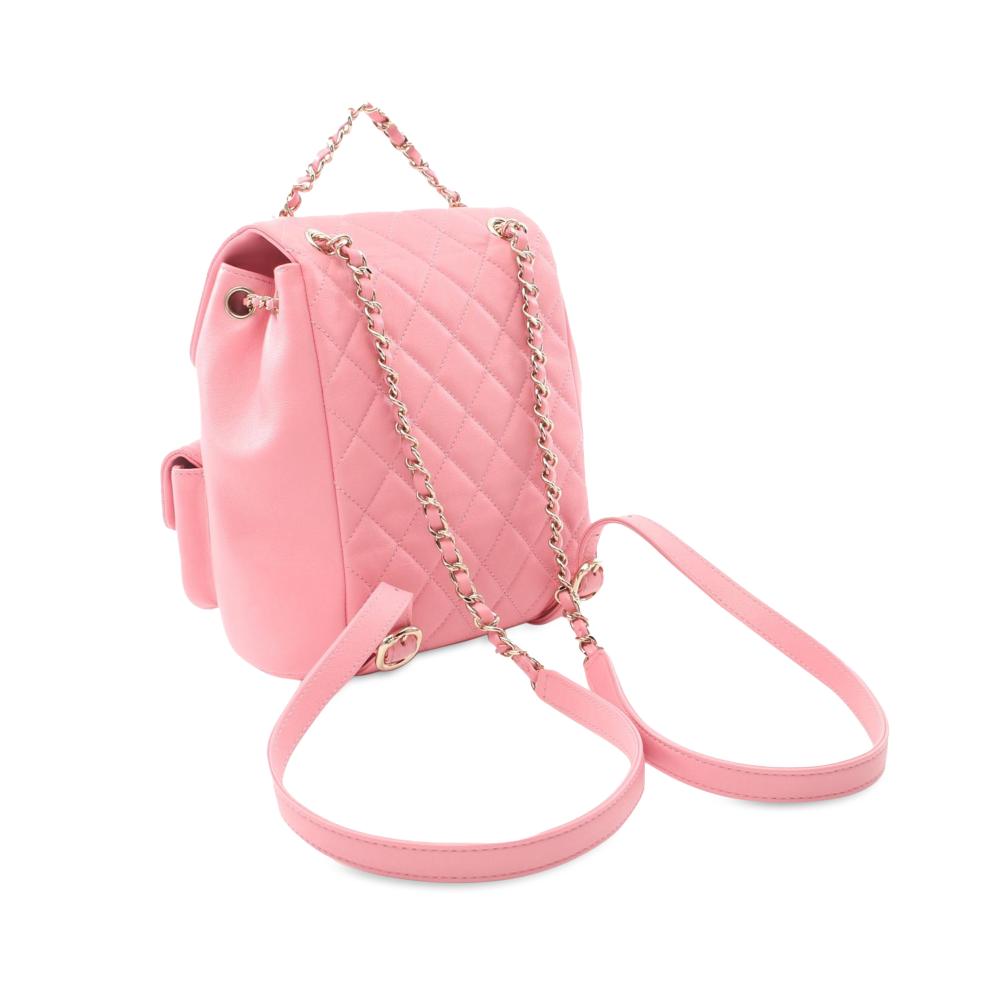 Pink Leather Chanel Backpack