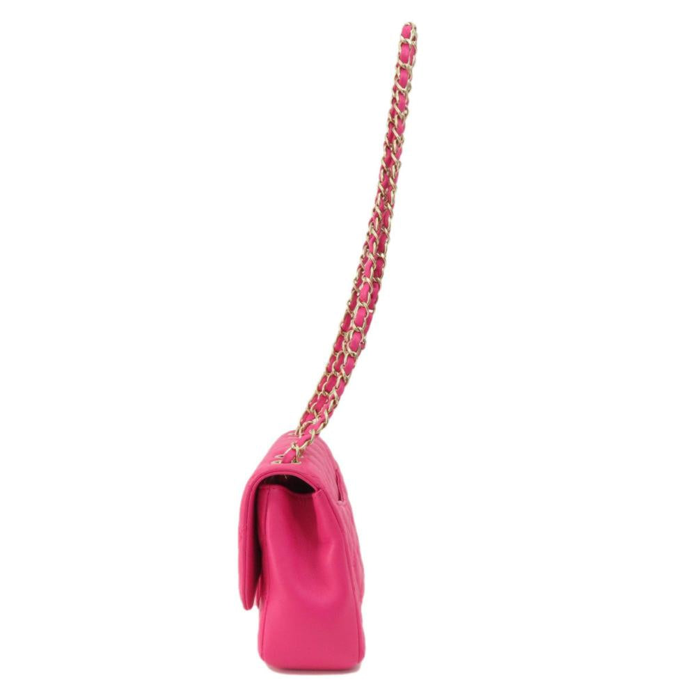 Pink Leather Chanel Shoulder Bag