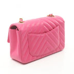 Pink Leather Chanel Crossbody Bag