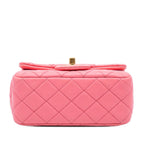 Pink Leather Chanel Flap Bag