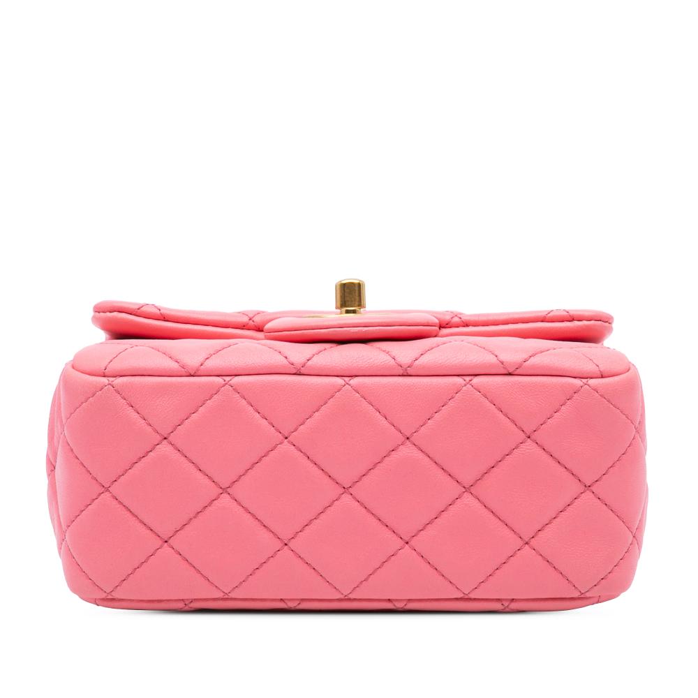 Pink Leather Chanel Flap Bag