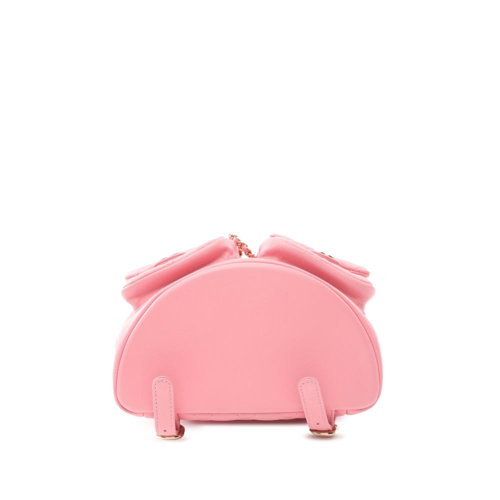 Pink Leather Chanel Backpack